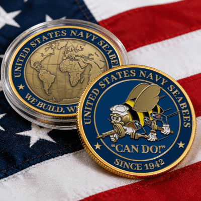 US Navy Seabees -  Commemorative Keepsake Coin 2 Side