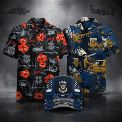 US AIR FORCE SPECIAL OPS (AFSOC) 2 Hawaiian + 1 Cap Bundle