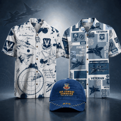US AIR FORCE AIR COMBAT COMMAND (ACC) 2 Hawaiian + 1 Cap Bundle