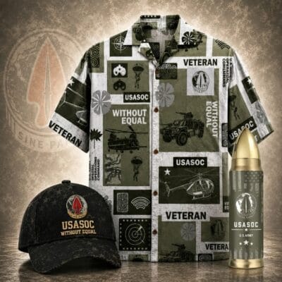 US ARMY USASOC 1 Hawaiian + 1 Cap + 1 Tumbler Bundle