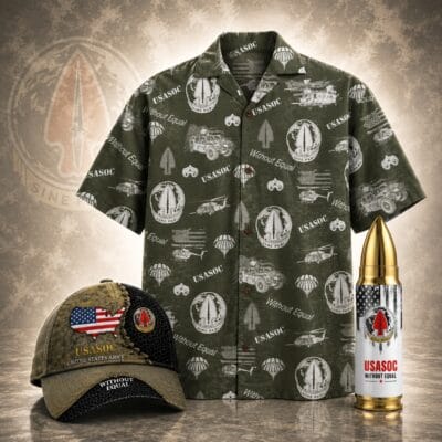 US ARMY USASOC 1 Hawaiian + 1 Cap + 1 Tumbler Bundle