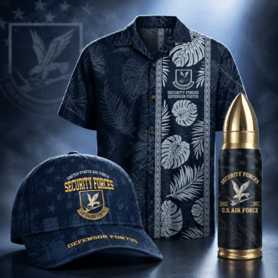 US AIR FORCE SECURITY FORCES (DEFENDERS) 1 Hawaiian + 1 Cap + 1 Tumbler Bundle
