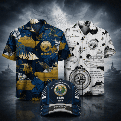 US NAVY NAVAL SPECIAL WARFARE (NSW) 2 Hawaiian + 1 Cap Bundle
