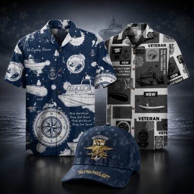 US NAVY NAVAL SPECIAL WARFARE (NSW) 2 Hawaiian + 1 Cap Bundle