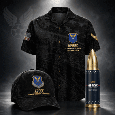 US AIR FORCE GLOBAL STRIKE COMMAND (AFGSC) 1 Hawaiian + 1 Cap + 1 Tumbler Bundle