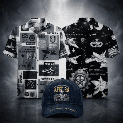 US AIR FORCE AIRCRAFT MAINTENANCE (2A) 2 Hawaiian + 1 Cap Bundle
