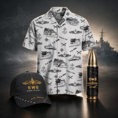 US NAVY SURFACE WARFARE 1 Hawaiian + 1 Cap + 1 Tumbler Bundle