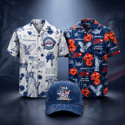 AMERICA 250 2 Hawaiian + 1 Cap Bundle
