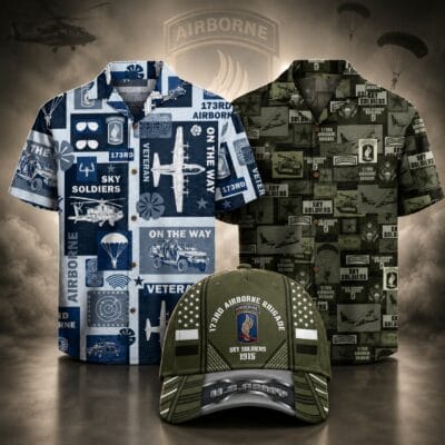 US ARMY 173RD AIRBORNE DIVISION 2 Hawaiian + 1 Cap Bundle