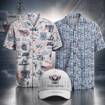 US COAST GUARD 2 Hawaiian + 1 Cap Bundle
