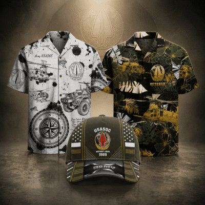 US ARMY USASOC 2 Hawaiian + 1 Cap Bundle