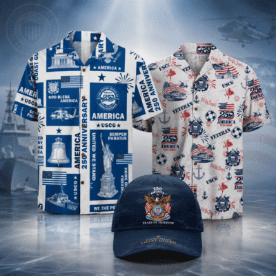 US COAST GUARD 2 Hawaiian + 1 Cap Bundle