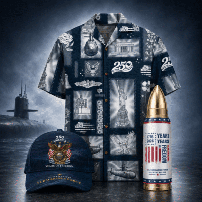 US NAVY SUBMARINE 1 Hawaiian + 1 Cap + 1 Tumbler Bundle