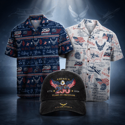 US AIR FORCE 2 Hawaiian + 1 Cap Bundle