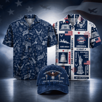 US AIR FORCE 2 Hawaiian + 1 Cap Bundle