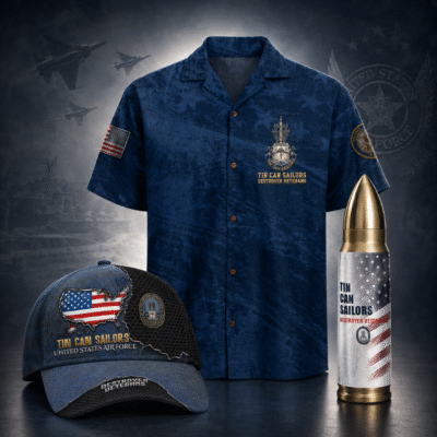 US NAVY TIN CAN SAILORS 1 Hawaiian + 1 Cap + 1 Tumbler Bundle