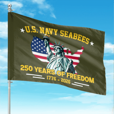 US Navy Seabees - America 250th Anniversary US Semiquincentennial Flag