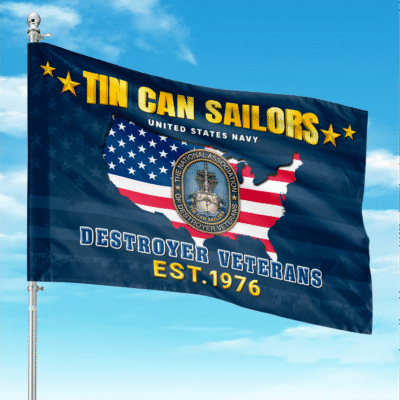 US Navy Tin Can Sailors Flag
