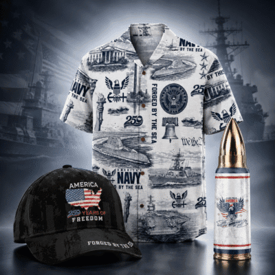 US NAVY 1 Hawaiian + 1 Cap + 1 Tumbler Bundle