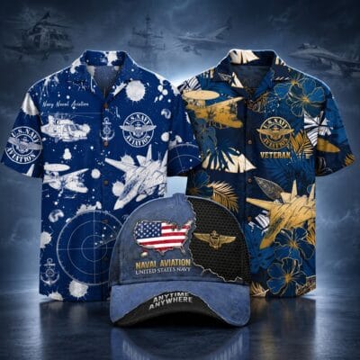 US NAVY NAVAL AVIATION 2 Hawaiian + 1 Cap Bundle