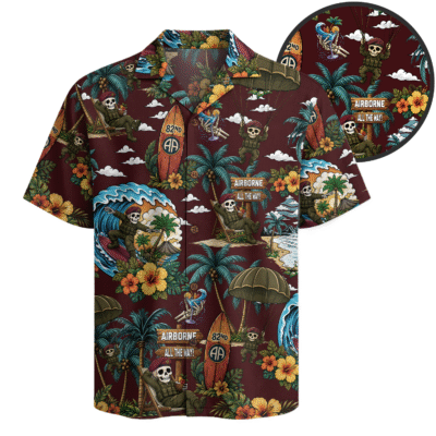 US Army 82nd Airborne Hawaiian Shirt