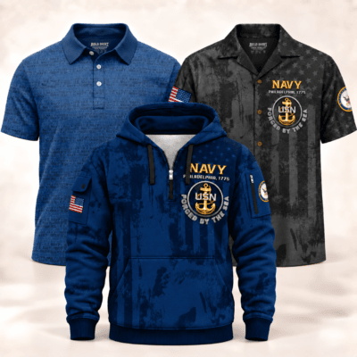 US NAVY Hawaiian + Polo + Quarter Zip Bundle