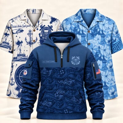 US COAST GUARD 2 Hawaiian + 1 Quarter Zip Bundle
