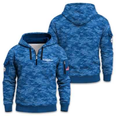 US Navy Submarine Quarter Zip Hoodie