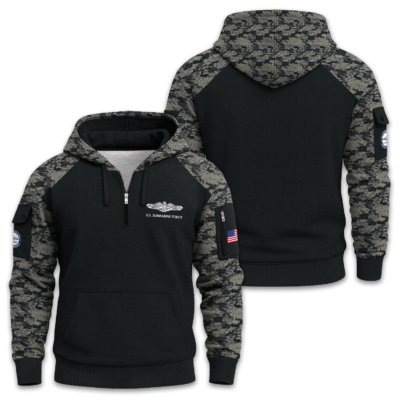 US Navy Submarine Quarter Zip Hoodie