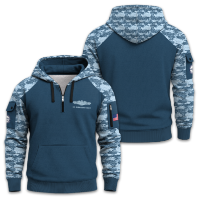 US Navy Submarine Quarter Zip Hoodie