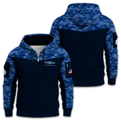 US Navy Submarine Quarter Zip Hoodie