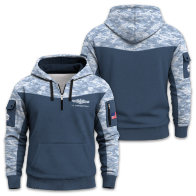 US Navy Submarine Quarter Zip Hoodie