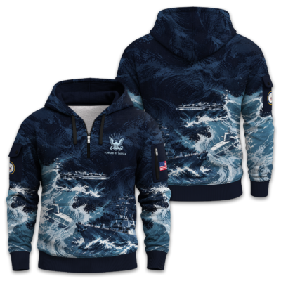 US Navy Quarter Zip Hoodie