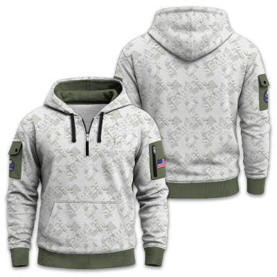 US Navy Seabee Quarter Zip Hoodie