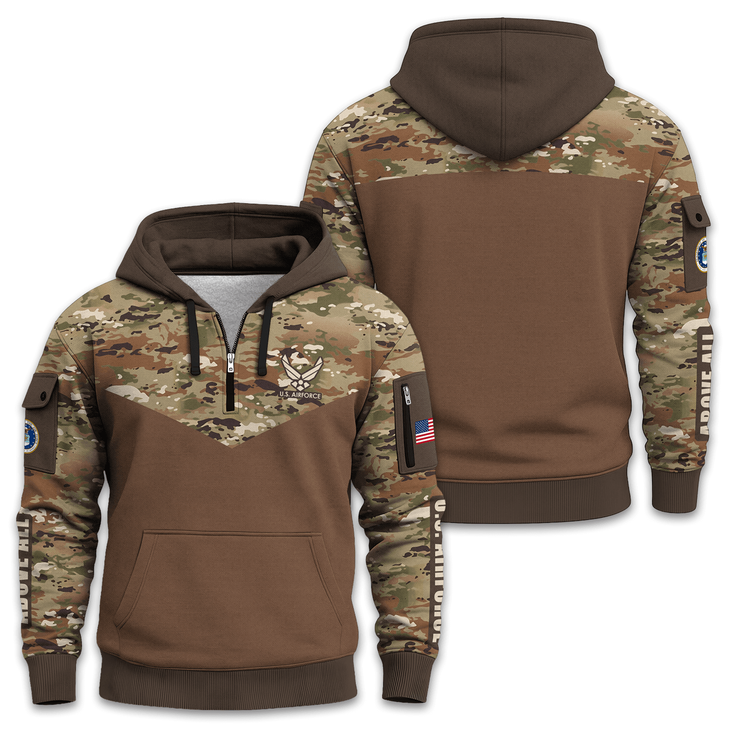 US Air Force Quarter Zip Hoodie