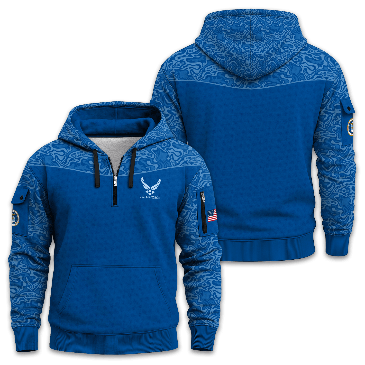US Air Force Quarter Zip Hoodie