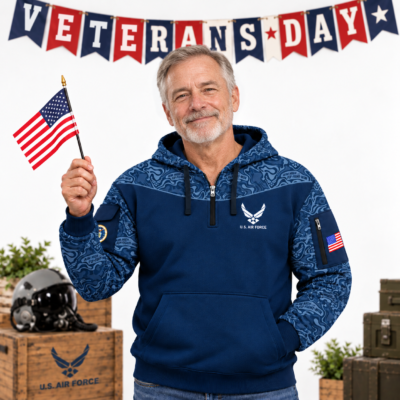 US Air Force Quarter Zip Hoodie