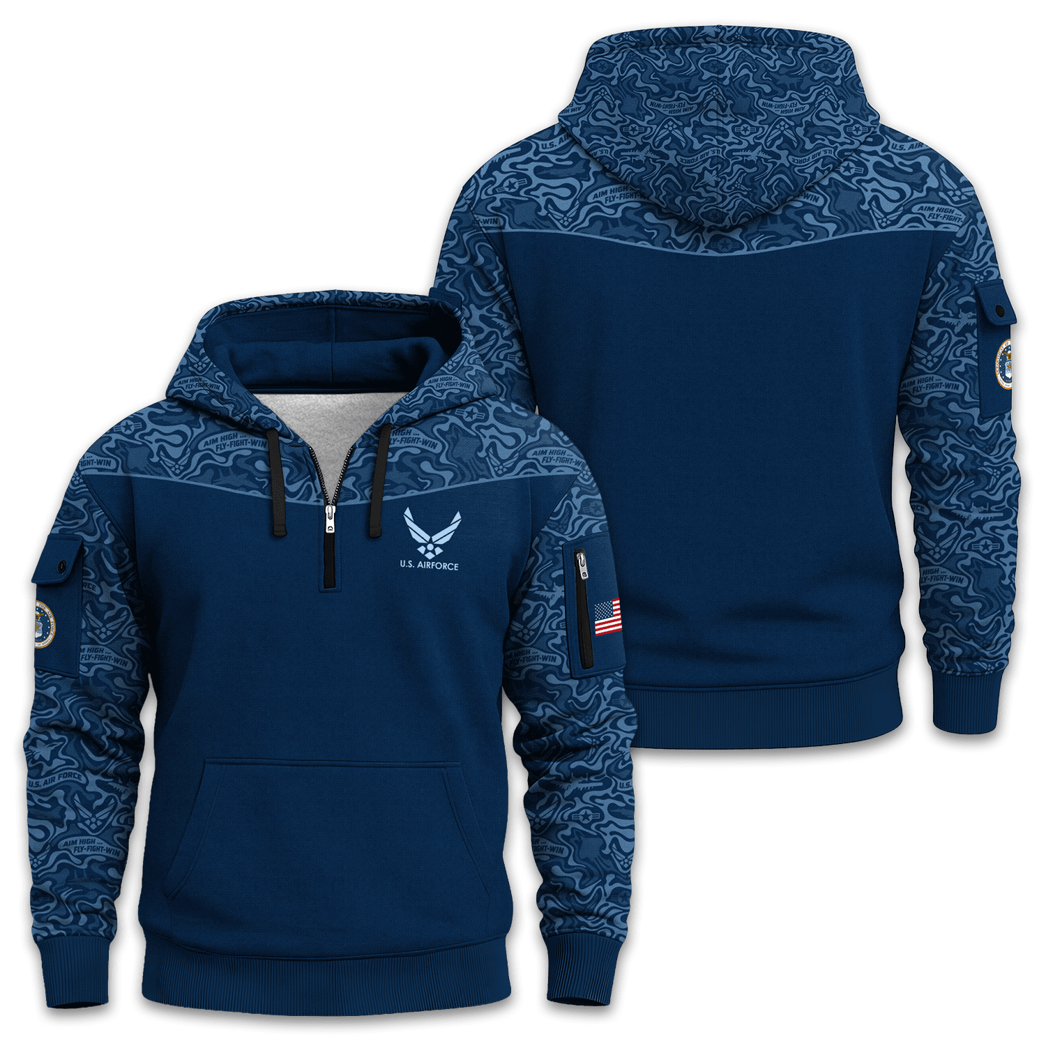 US Air Force Quarter Zip Hoodie