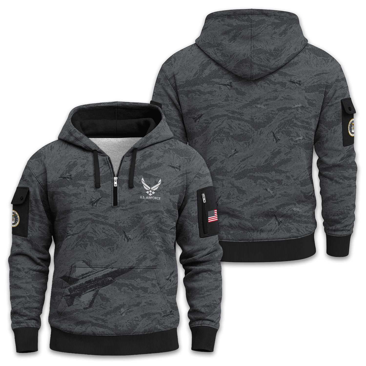 US Air Force Quarter Zip Hoodie
