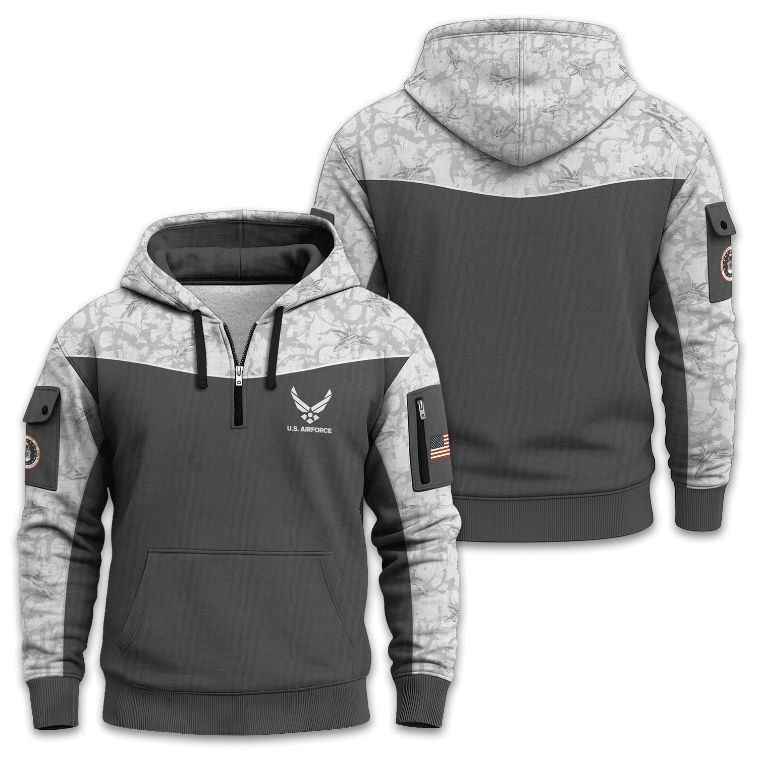 US Air Force Quarter Zip Hoodie