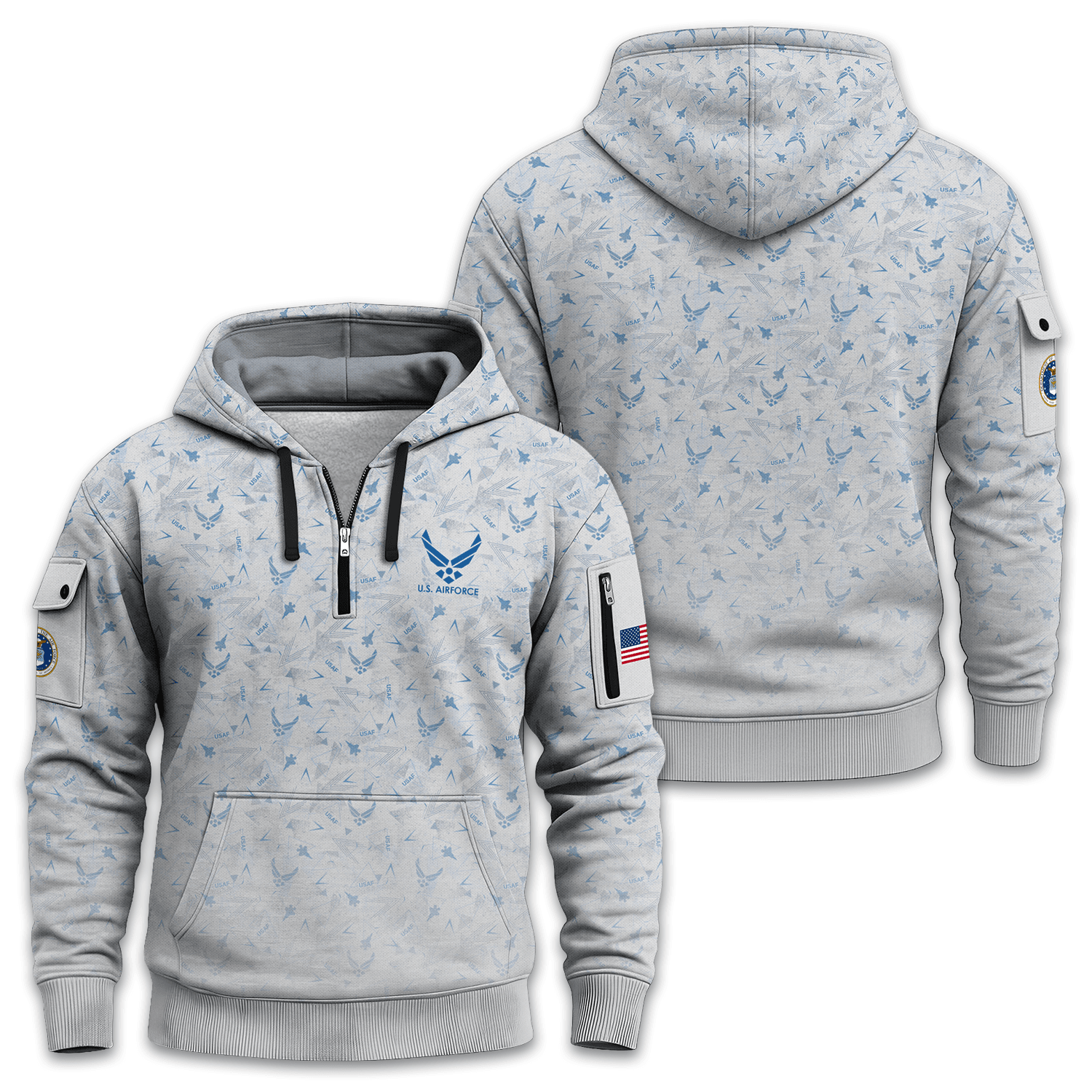 US Air Force Quarter Zip Hoodie