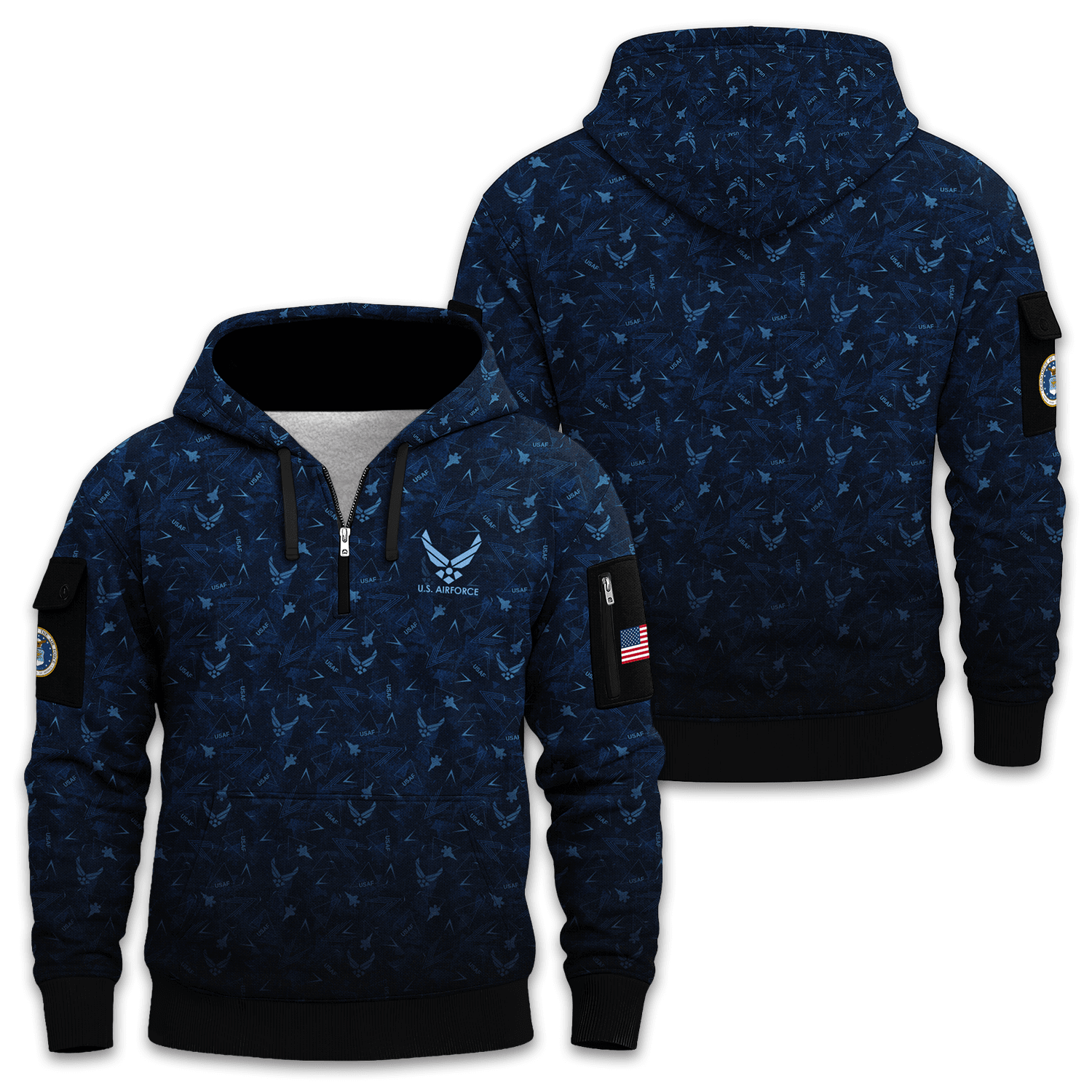 US Air Force Quarter Zip Hoodie