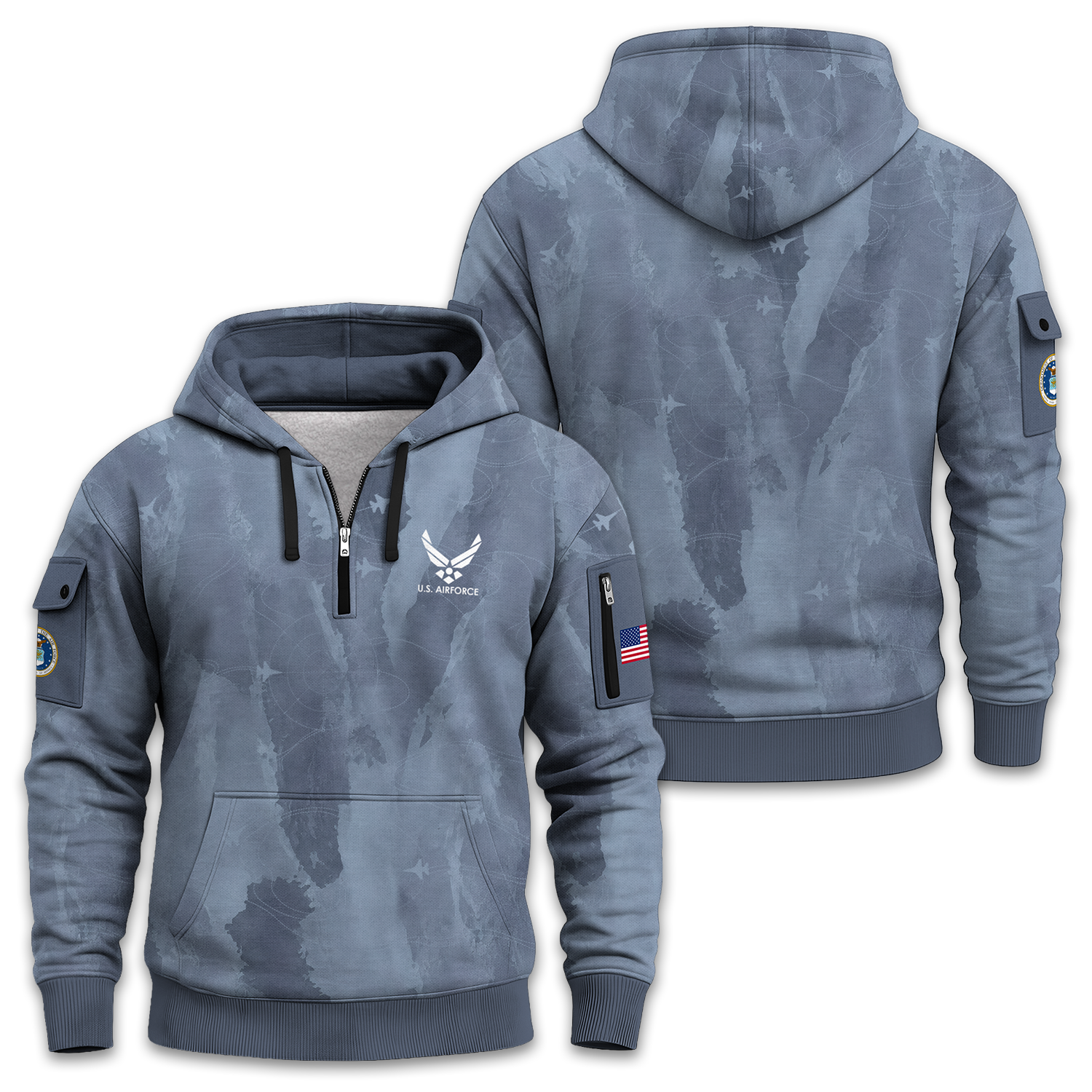 US Air Force Quarter Zip Hoodie