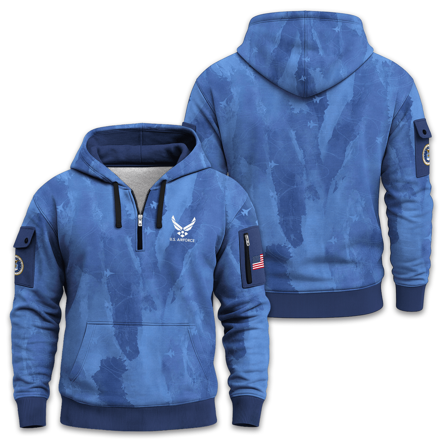 US Air Force Quarter Zip Hoodie