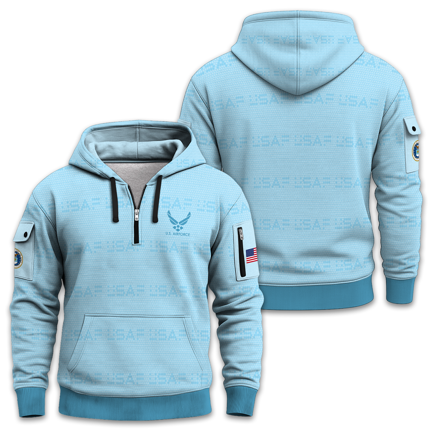 US Air Force Quarter Zip Hoodie