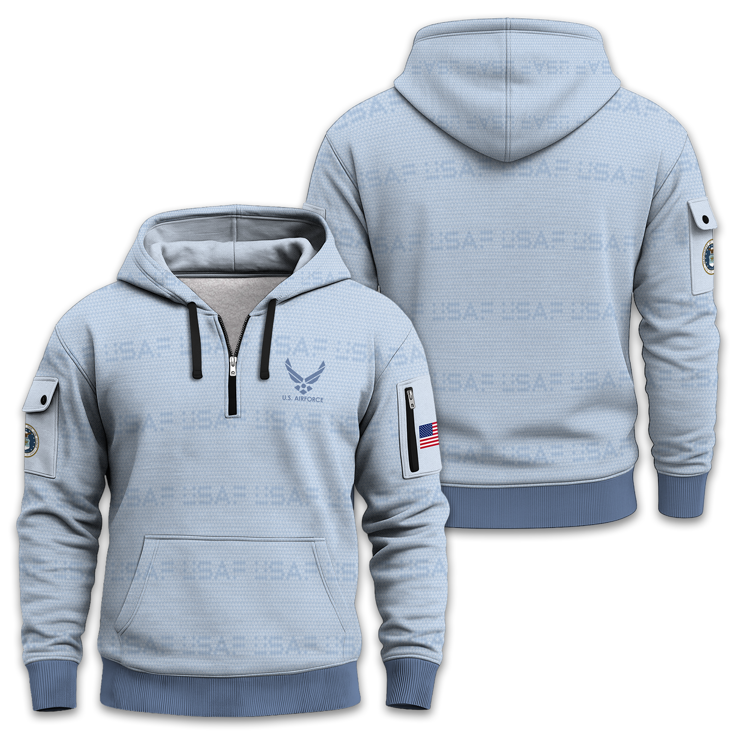 US Air Force Quarter Zip Hoodie