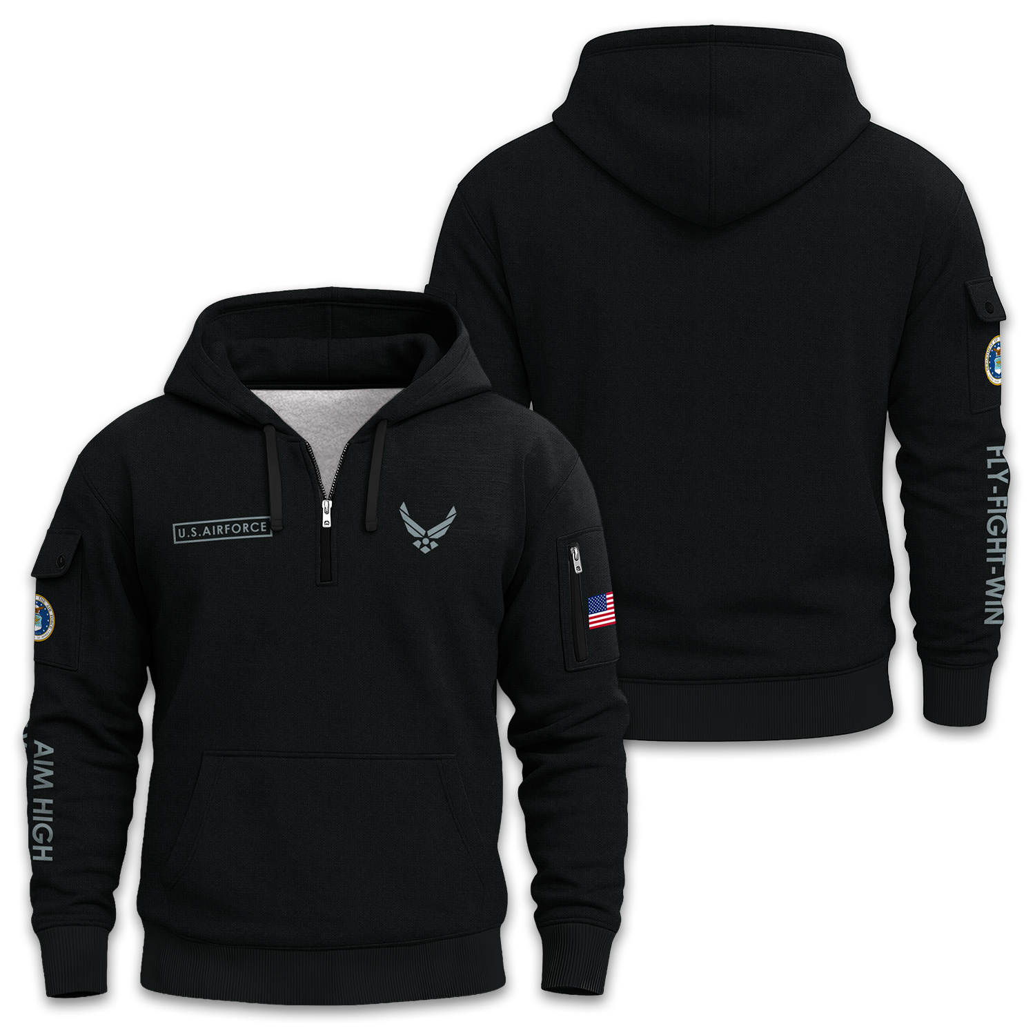 US Air Force Quarter Zip Hoodie