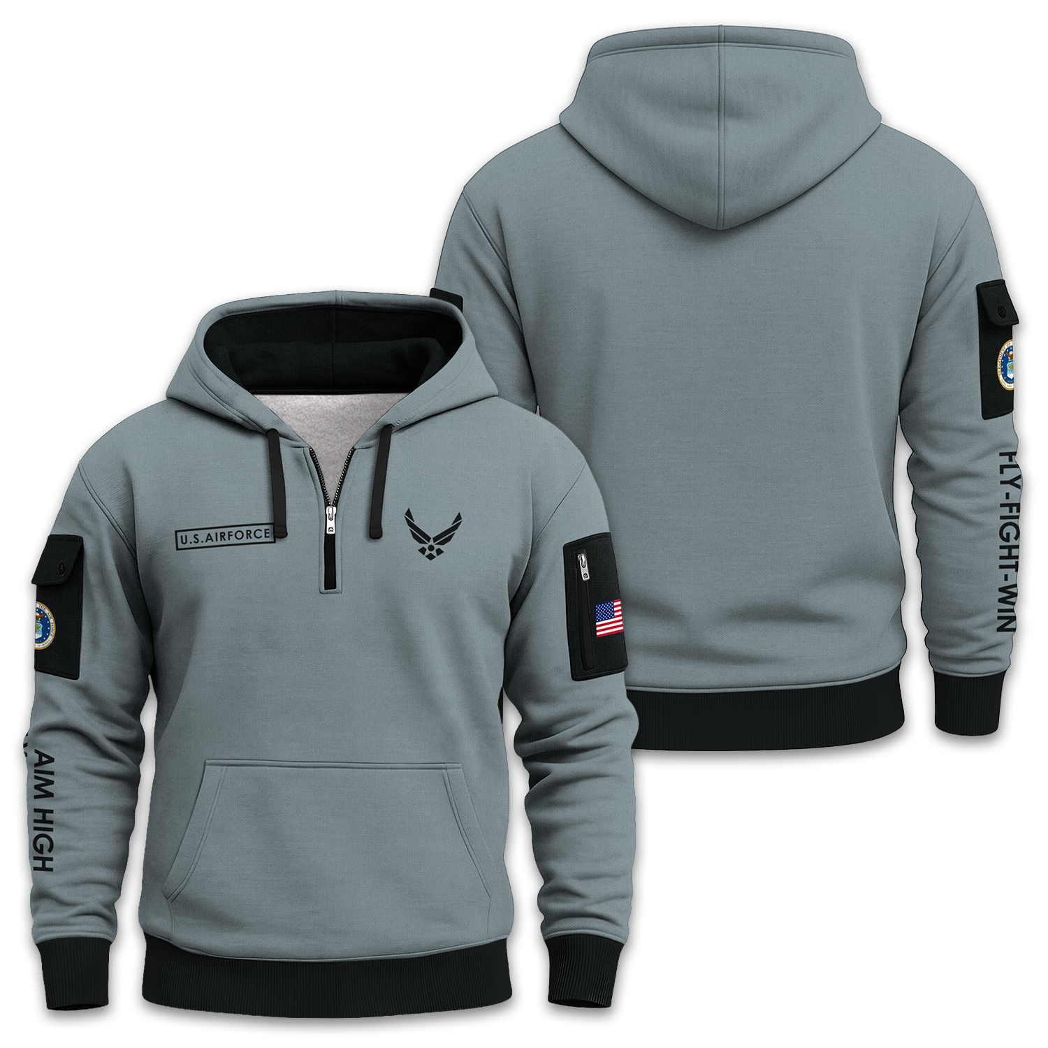 US Air Force Quarter Zip Hoodie