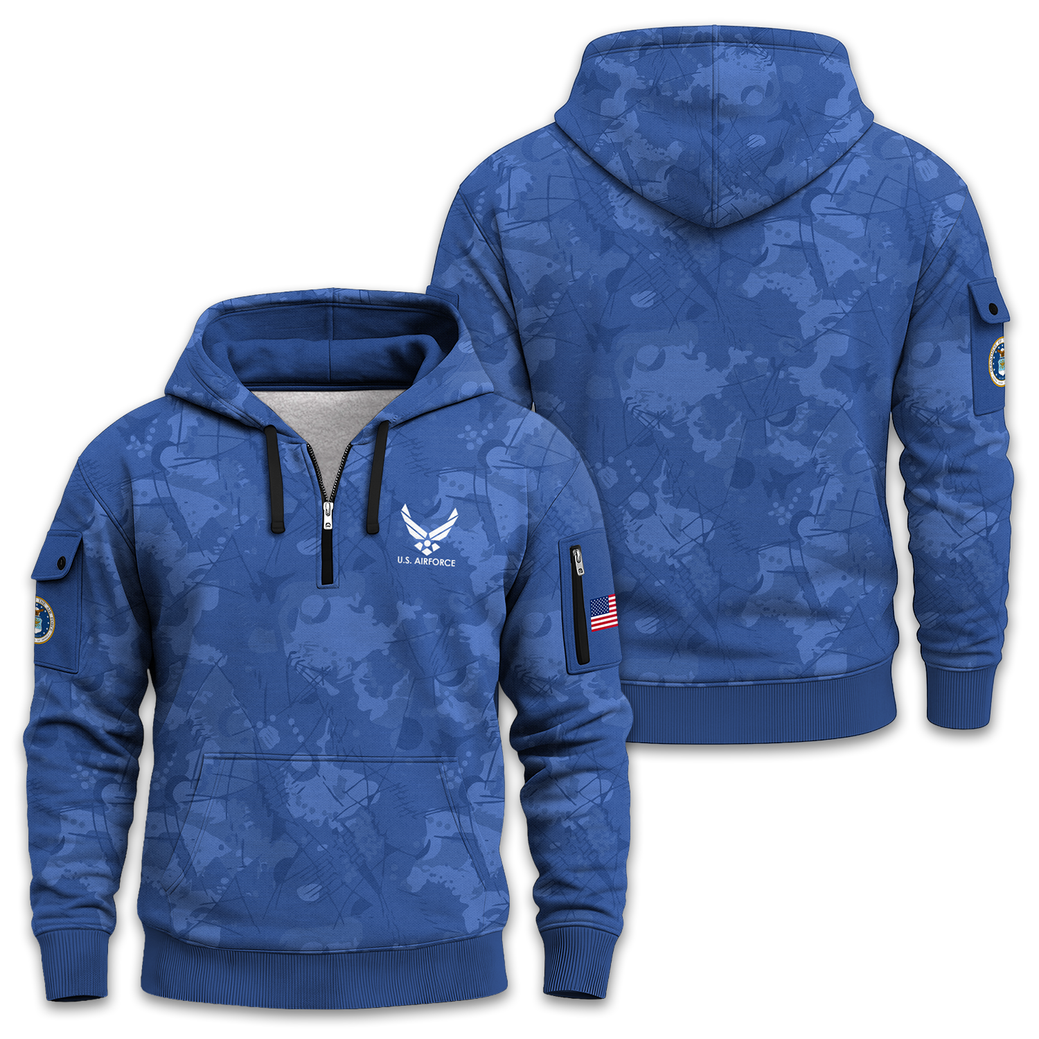 US Air Force Quarter Zip Hoodie