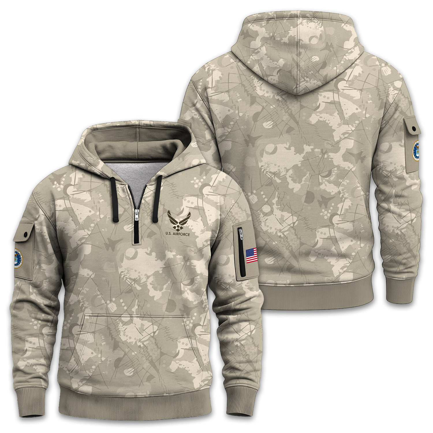 US Air Force Quarter Zip Hoodie